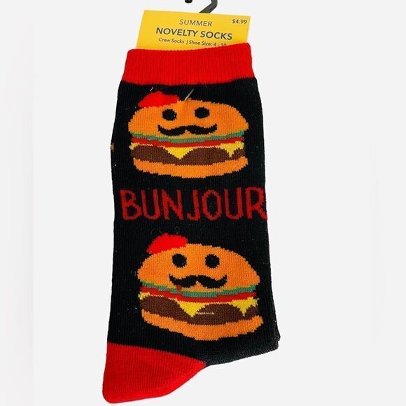 NOVELTY CREW SOCKS, 4 PAIR, size4-10 - Picture 7 of 9